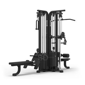 FORCE USA – Ridge Series T2 – Multi 4 Estaciones MultiJungle 4 Stack Single Pulley – F-MJ-4S-SP